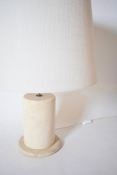 Travertine cylindrical lamp, 1970s