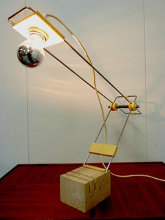 Travertine desk lamp by Fratelli Mannelli, 1970s