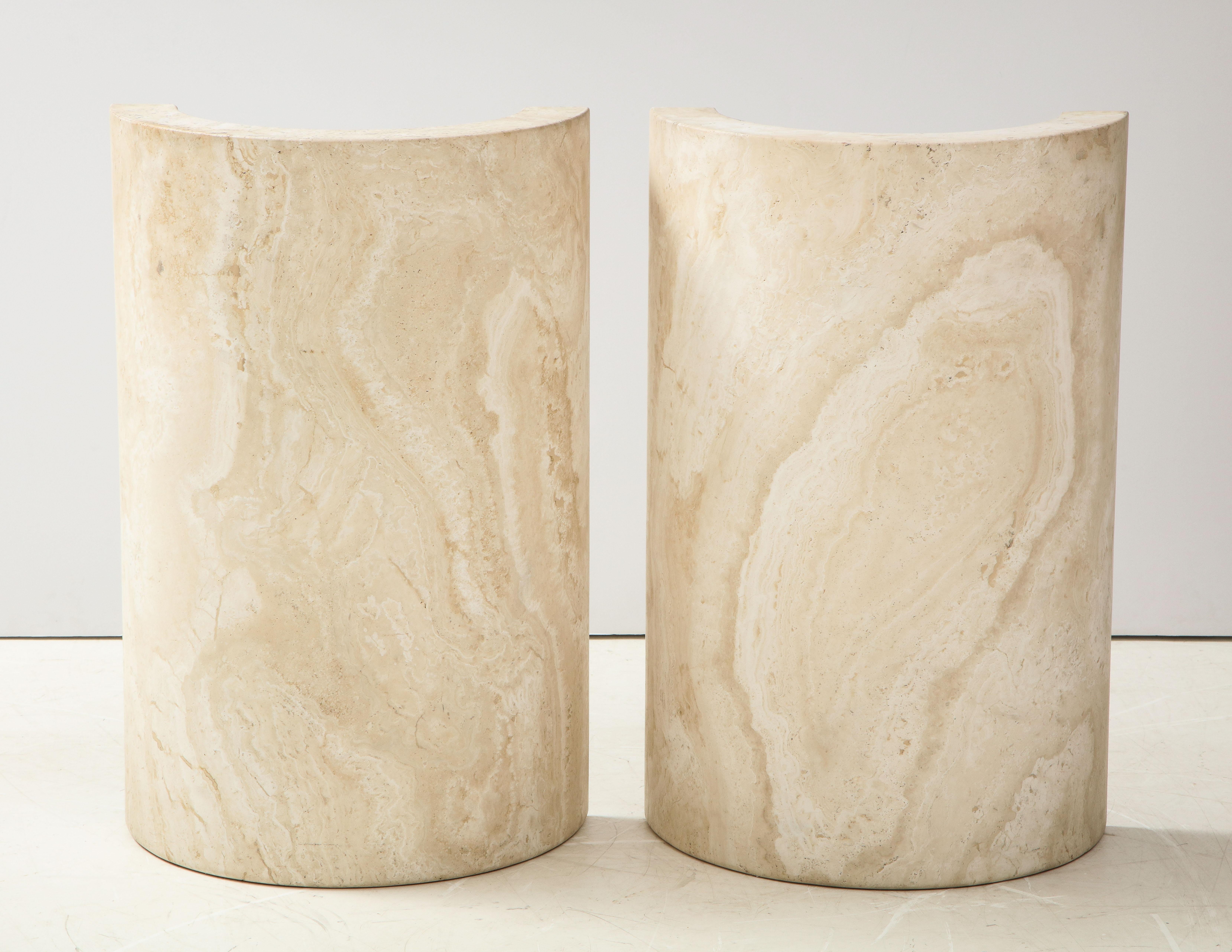 Late 20th Century Travertine Dining / Side Table