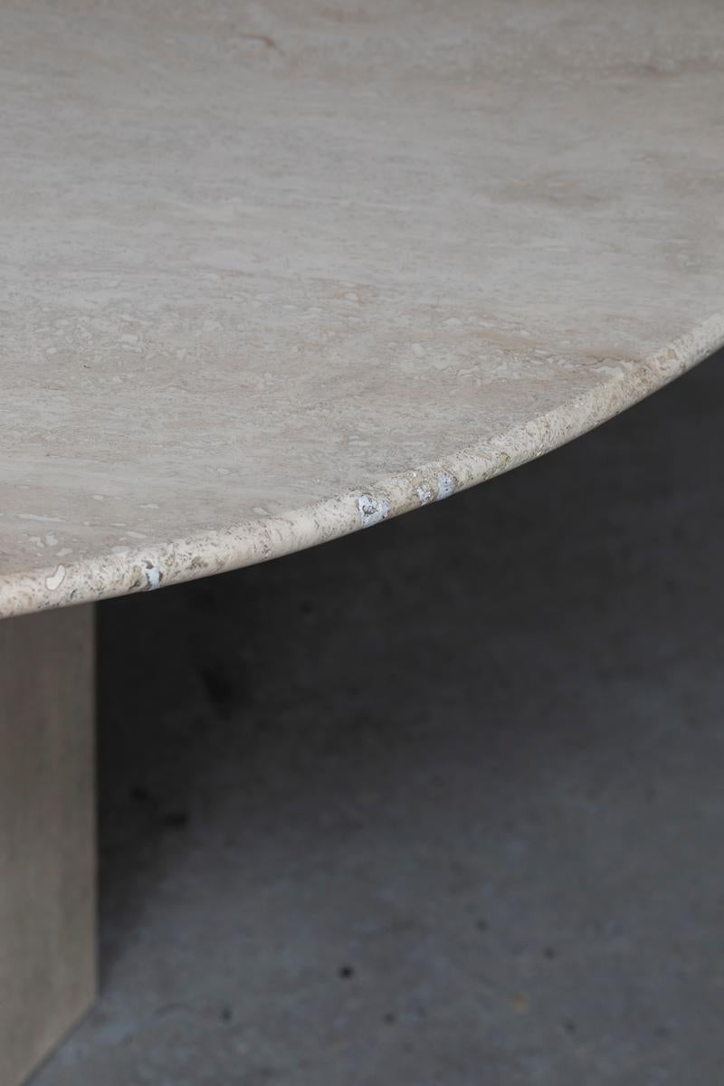 Travertine Dining Table, 1970s For Sale 9