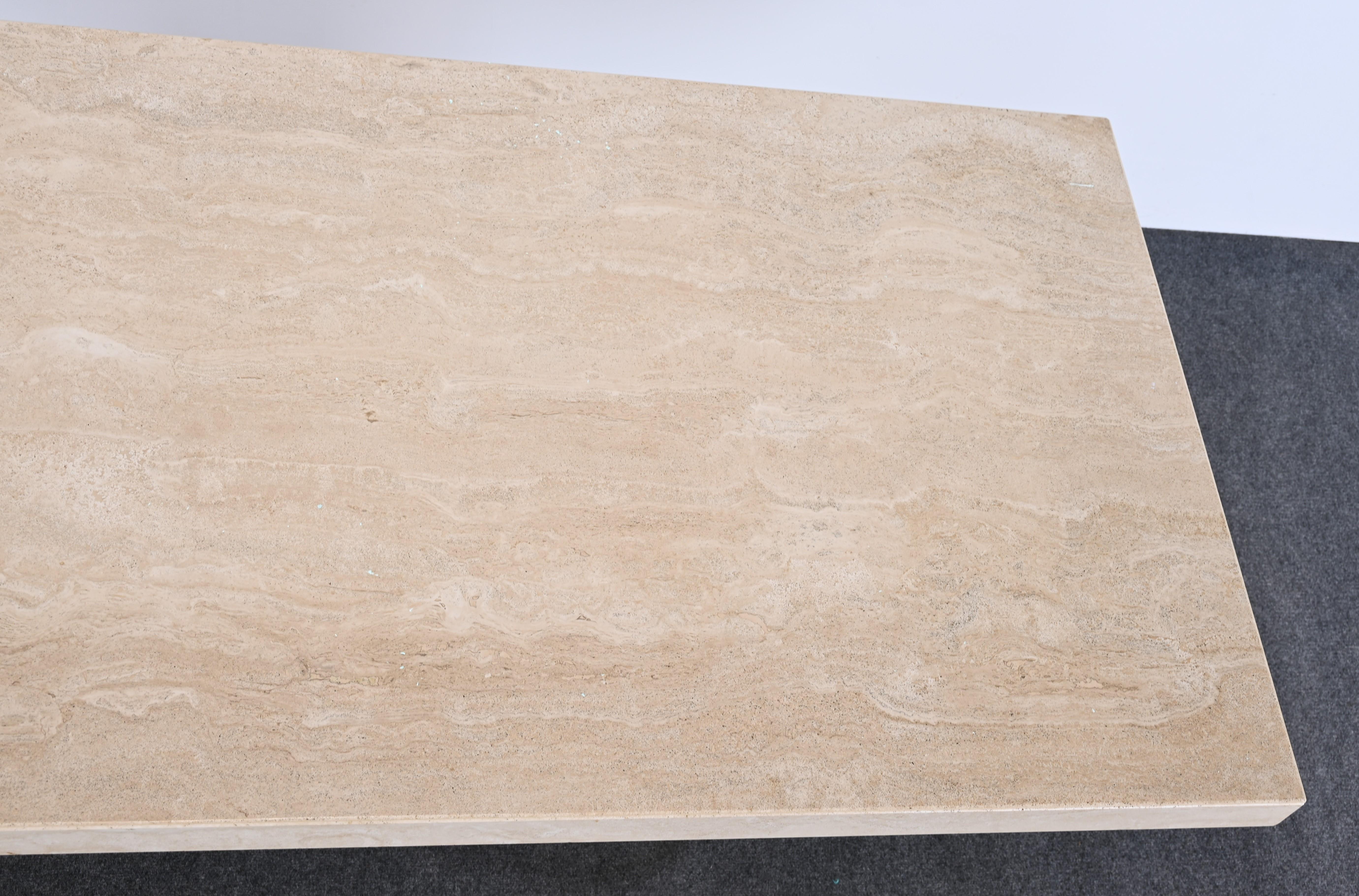 Late 20th Century Travertine Dining Table / Desk by Ello, 1980s