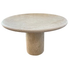  Travertine side   Table by Le Lampade