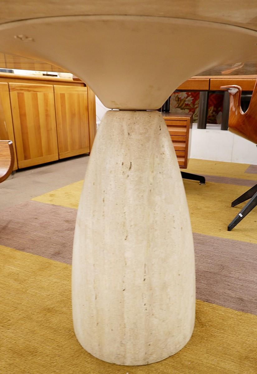 European Travertine Dining Table by Peter Draenert Pour Draenert, Germany, 1970s