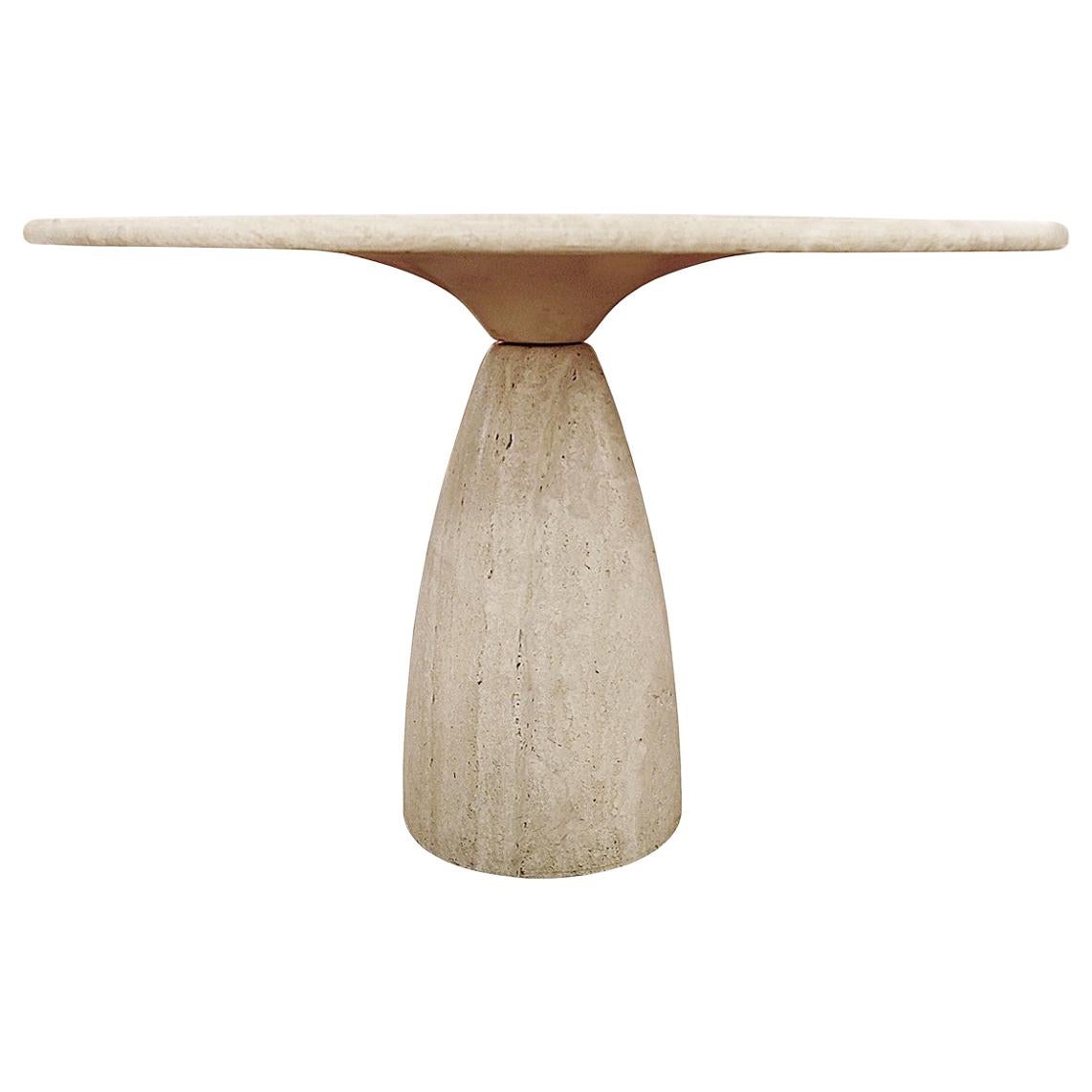 Travertine Dining Table by Peter Draenert Pour Draenert, Germany, 1970s