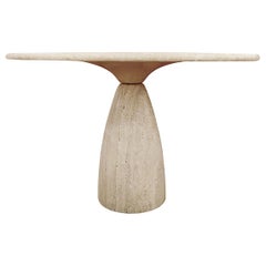 Travertine Dining Table by Peter Draenert Pour Draenert, Germany, 1970s