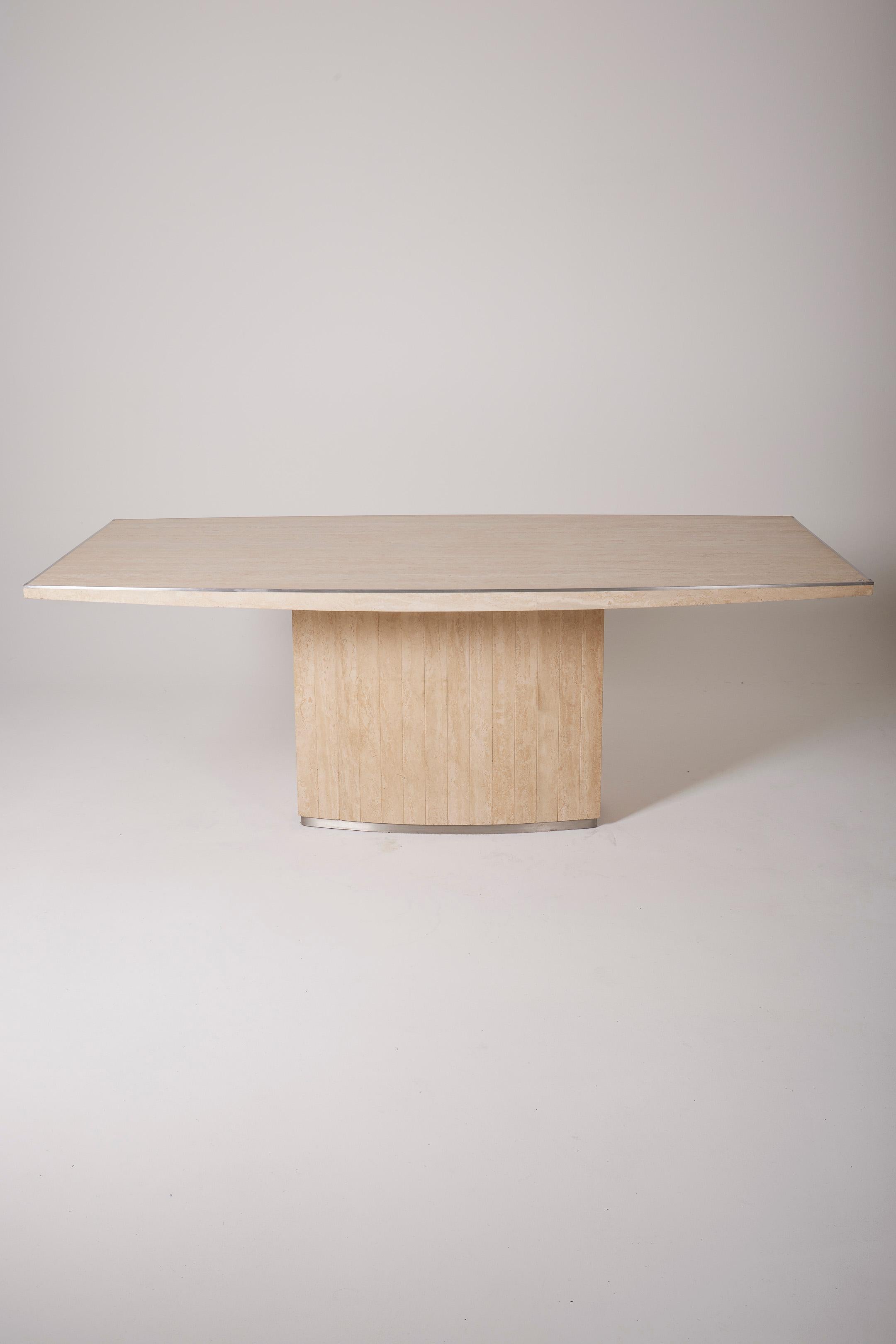 Travertine dining table by Willy Rizzo 6