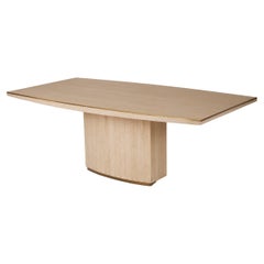 Travertine dining table by Willy Rizzo 