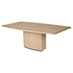 Travertine dining table by Willy Rizzo