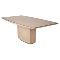 Travertine dining table by Willy Rizzo