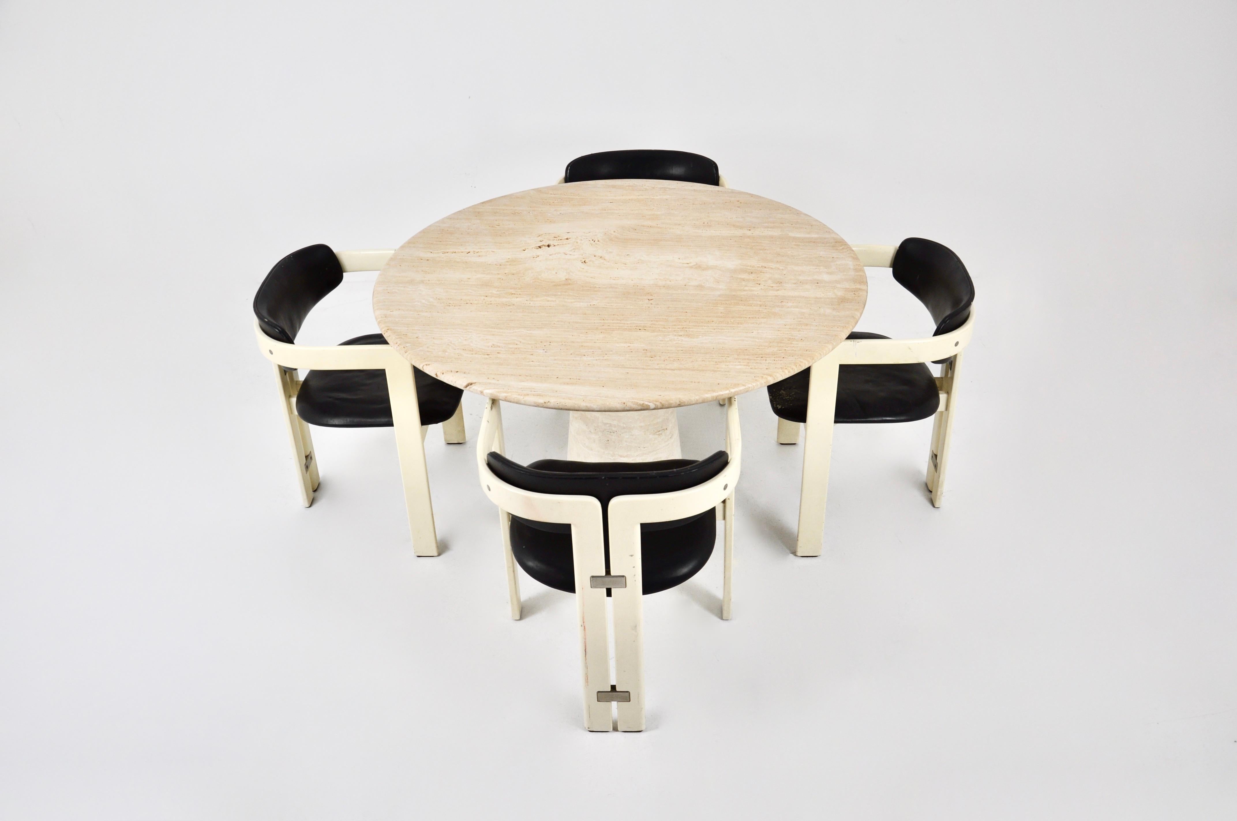 Travertine dining table Contemporary 5