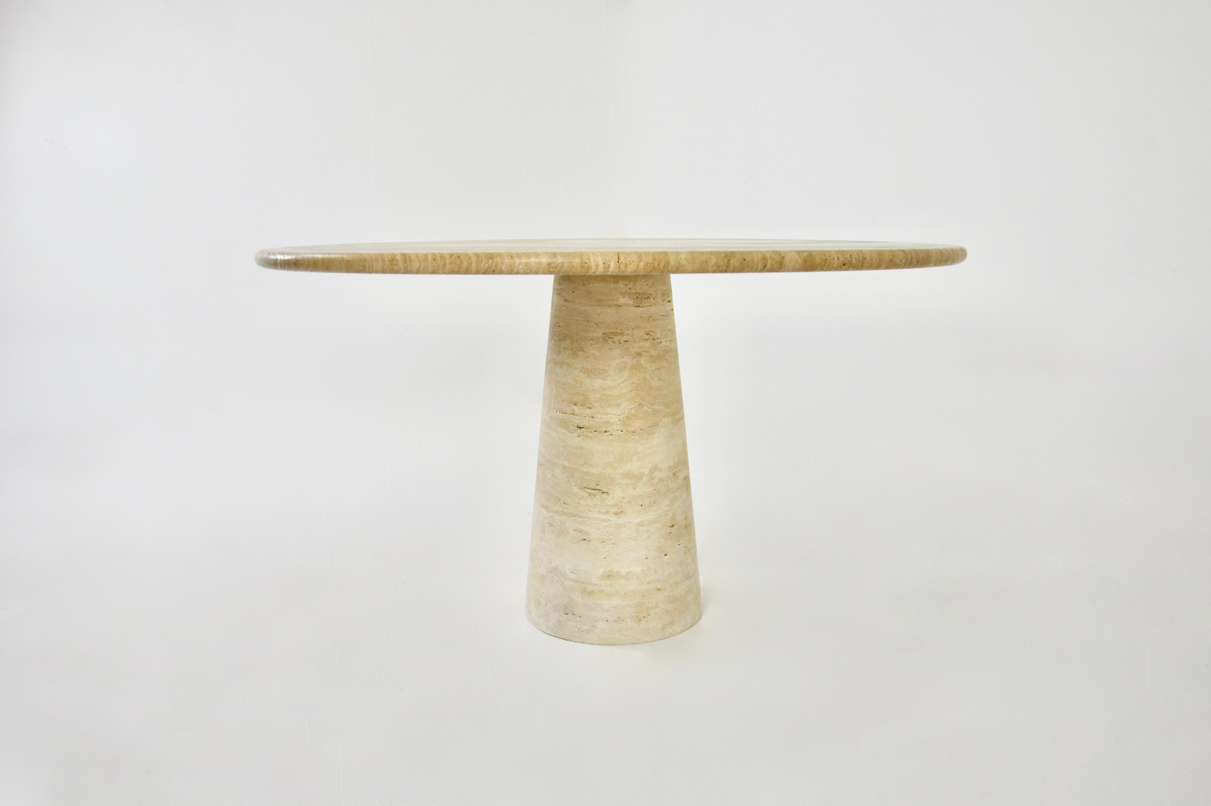 Mid-Century Modern Travertine dining table Contemporary