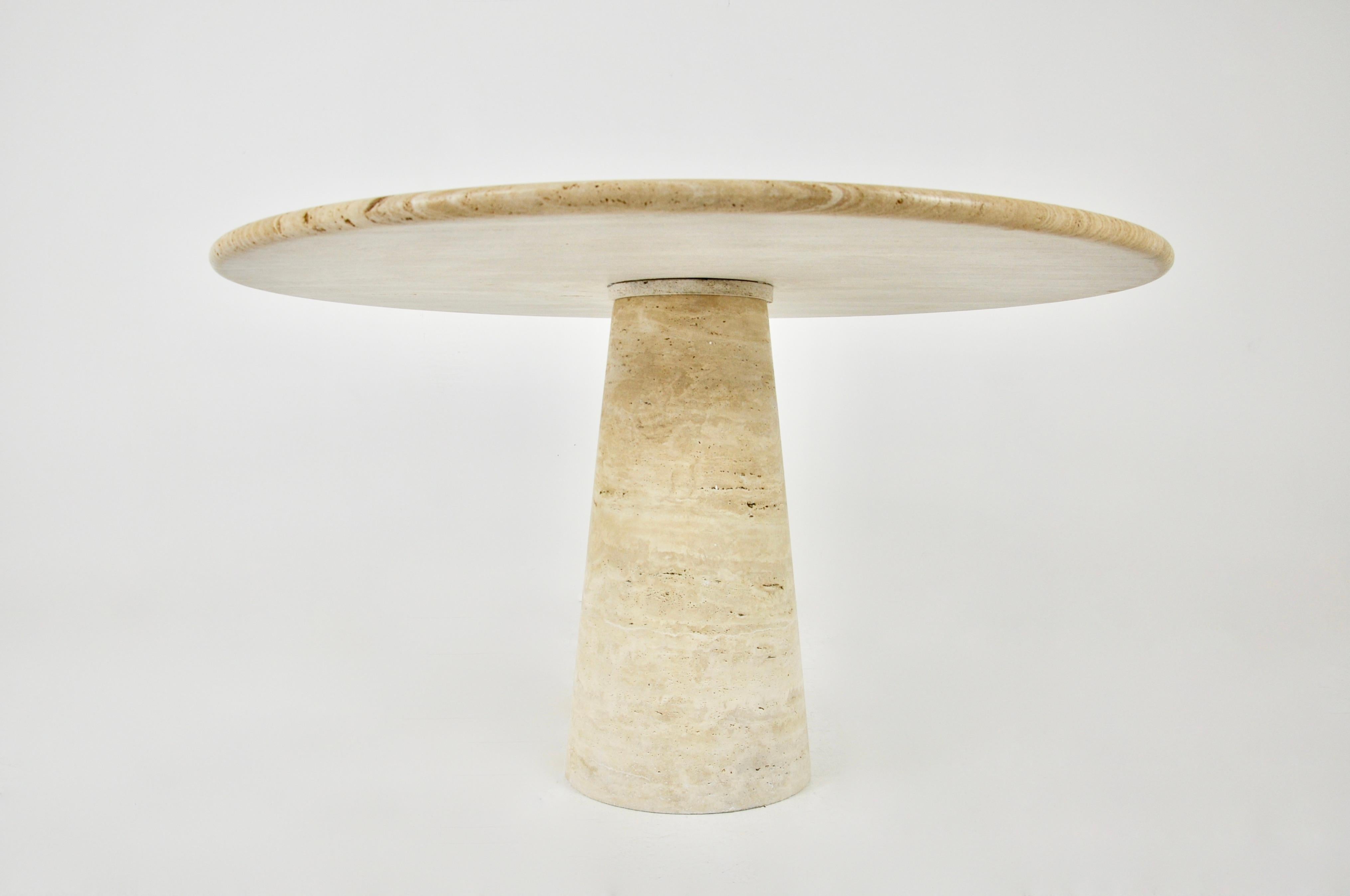 Travertine dining table Contemporary 1