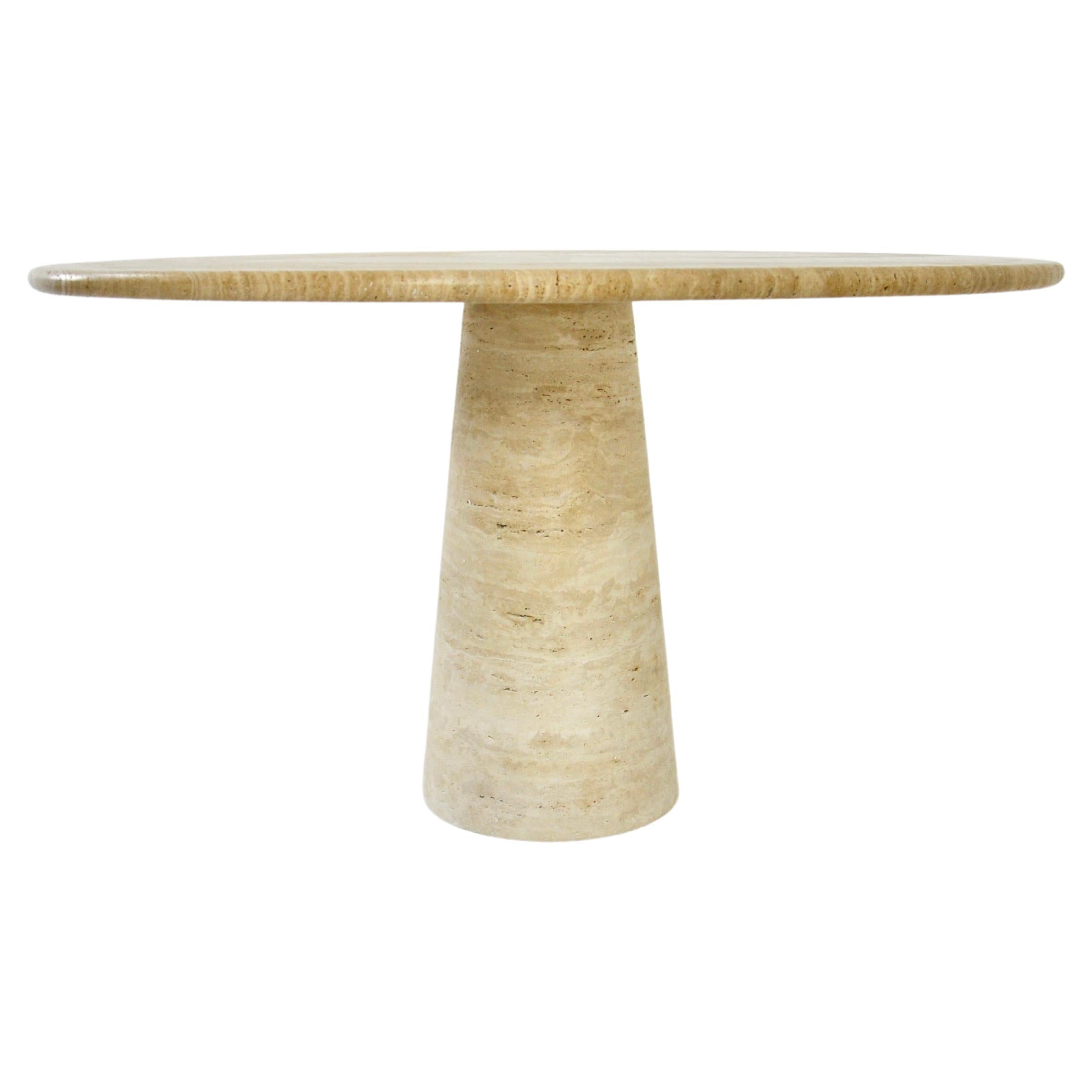 Contemporary Large Travertine Dining Table, Italy For Sale at 1stDibs