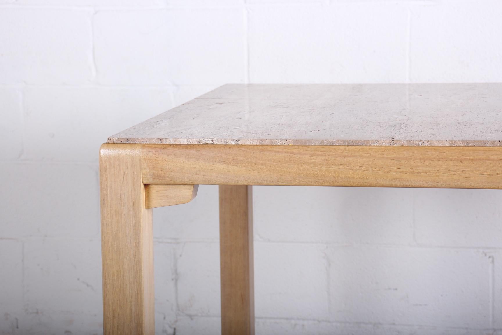 Mid-20th Century Travertine Dining Table / Desk by Edward Wormley for Dunbar For Sale