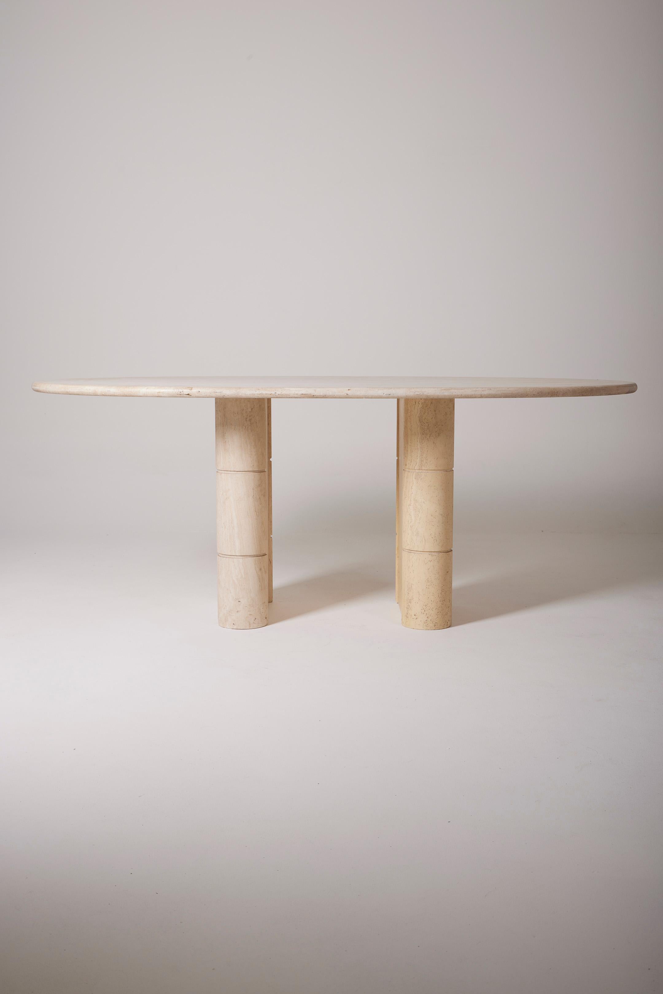 Travertine dining table For Sale 6