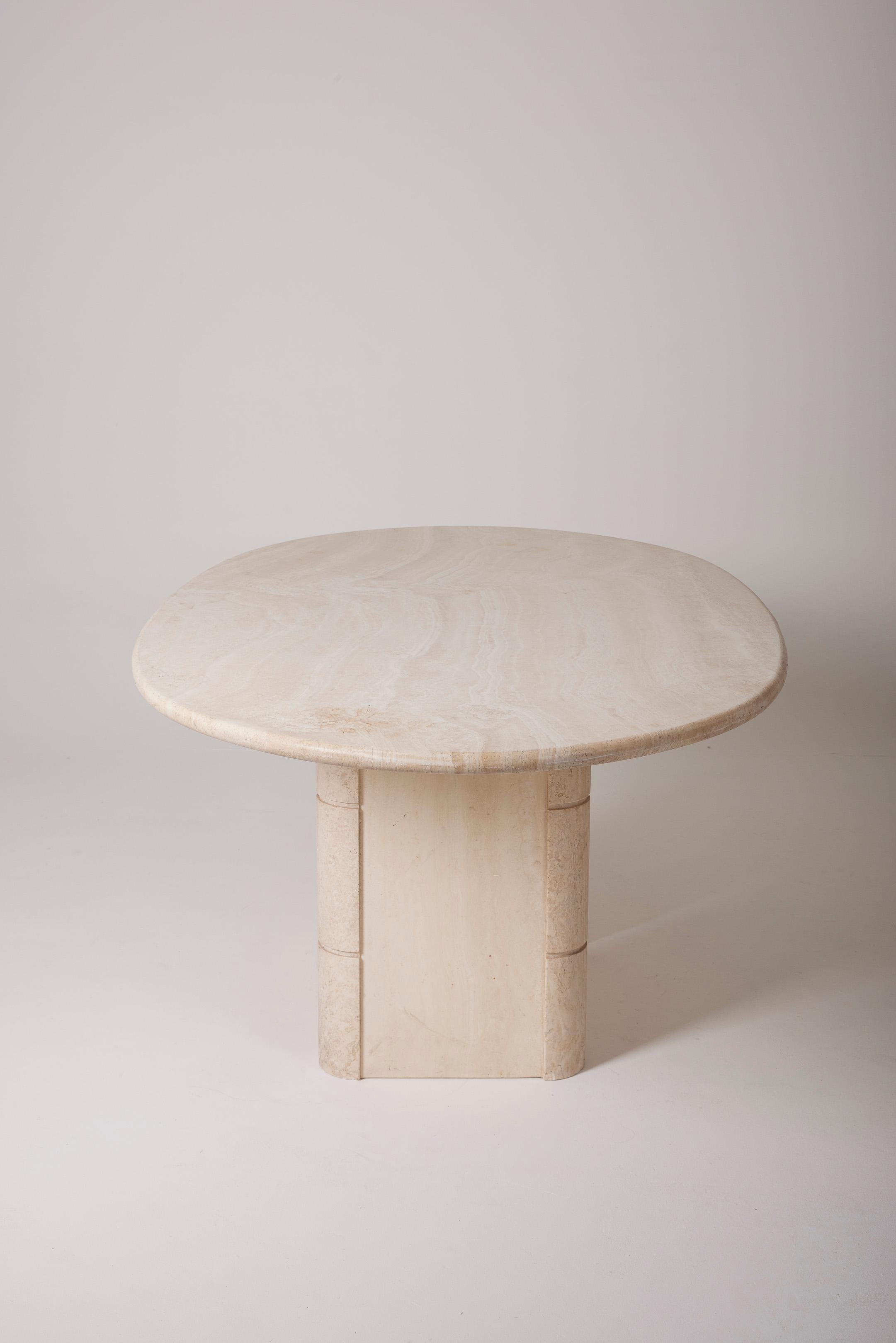 20th Century Travertine dining table For Sale