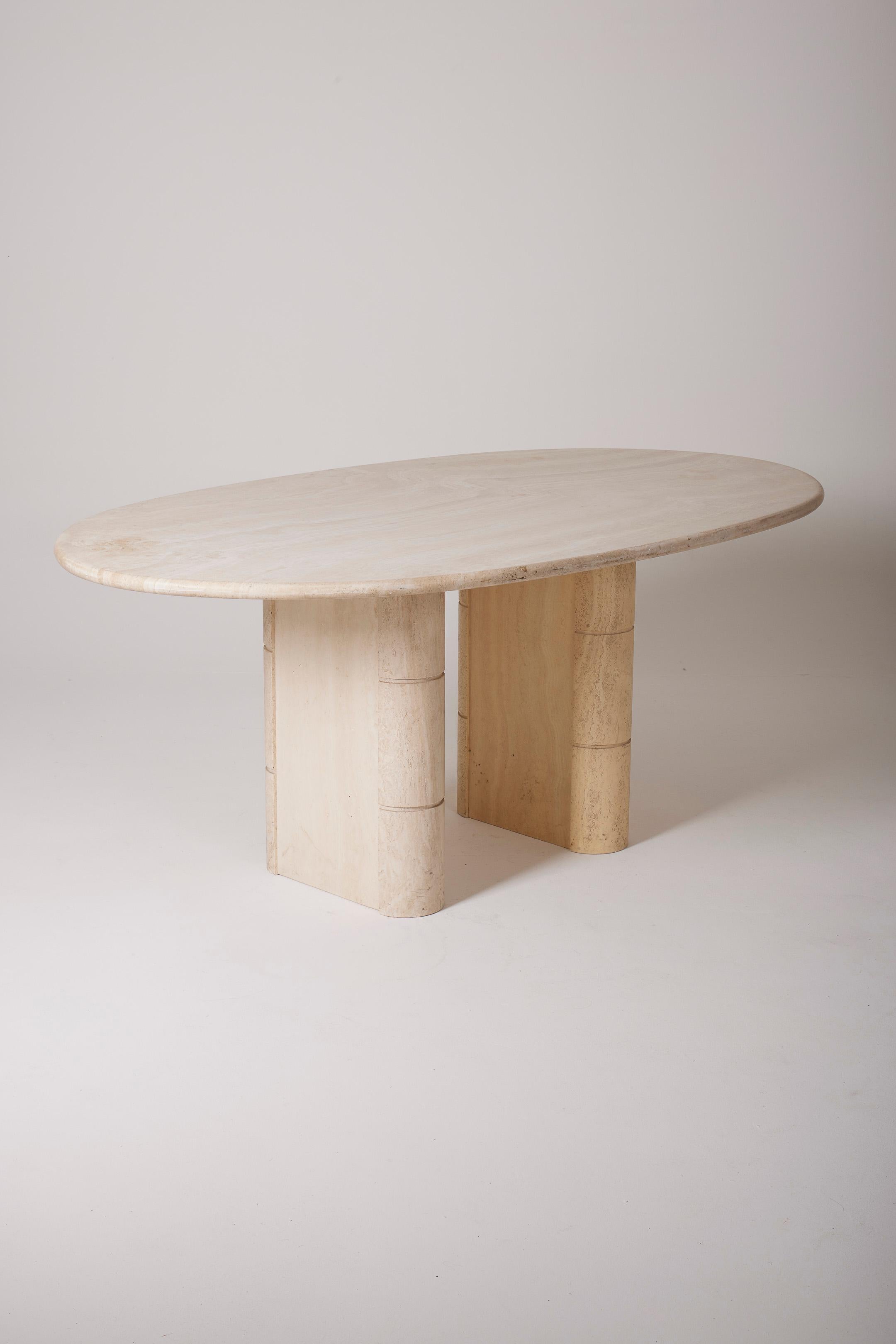 Travertine dining table For Sale 3