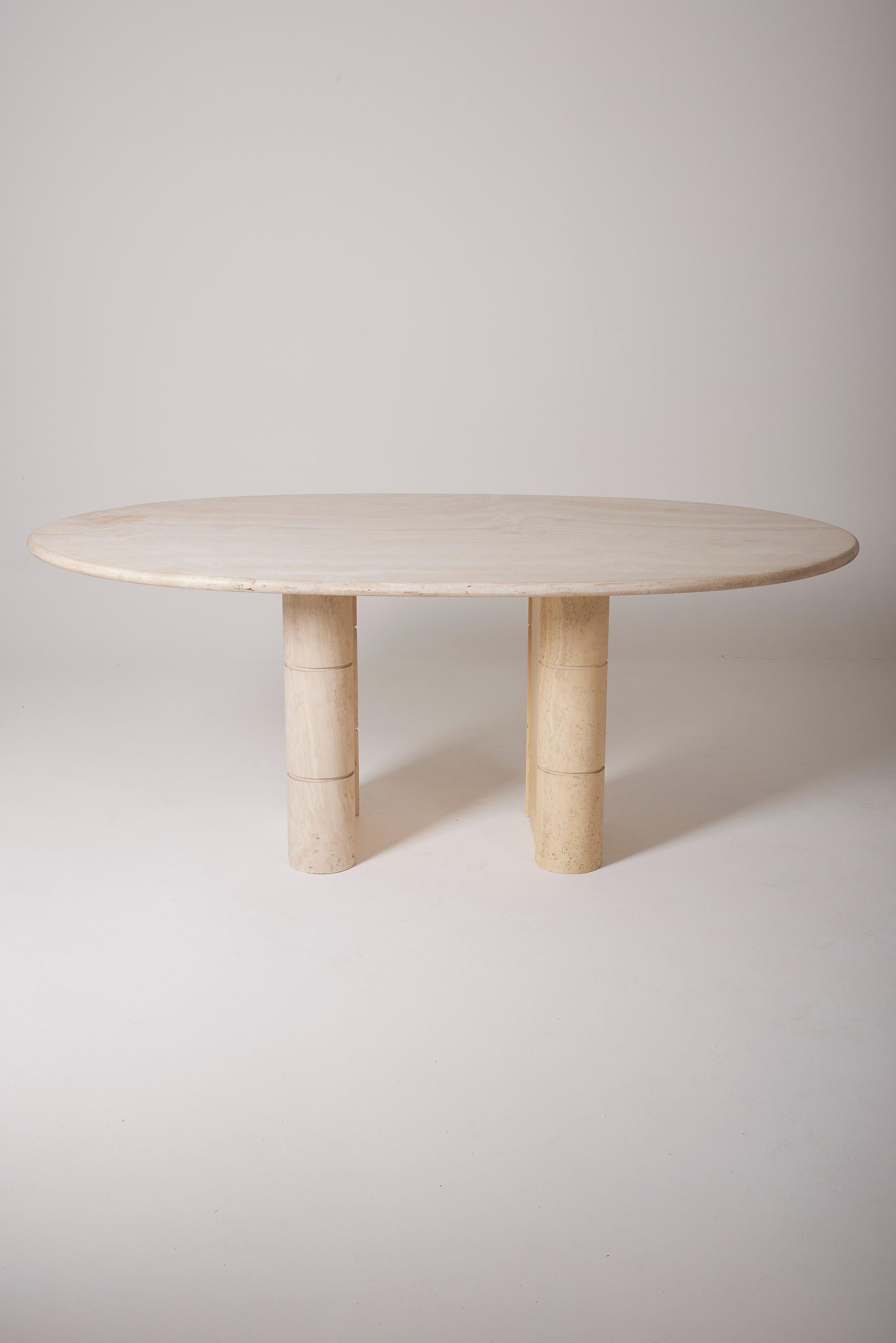 Travertine dining table For Sale 5