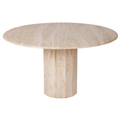 Travertine dining table