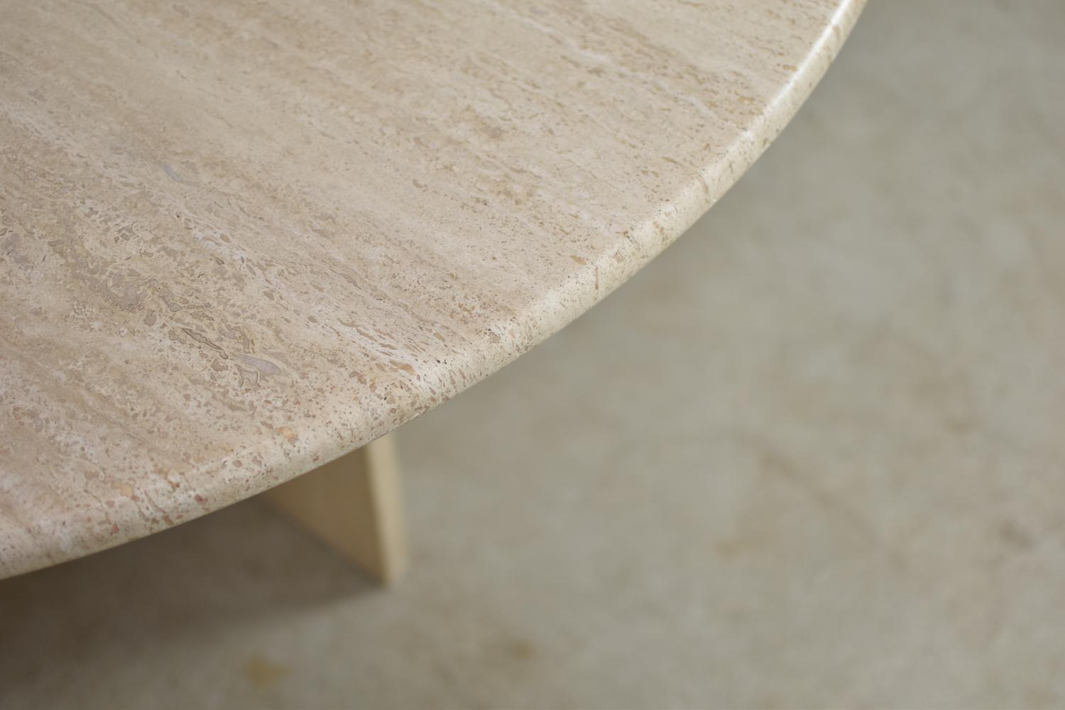 Mid-20th Century Travertine Dining Table from Italy, 1960s