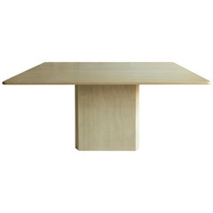 Travertine Dining Table, Handmade in Italy, 1970s