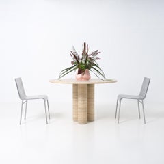 Travertine dining table "Il Colonnato" Mario Bellini for Cassina