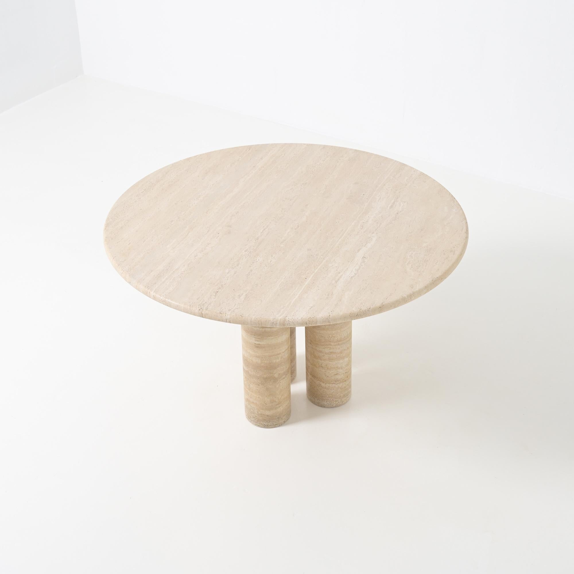 Late 20th Century Travertine dining table 