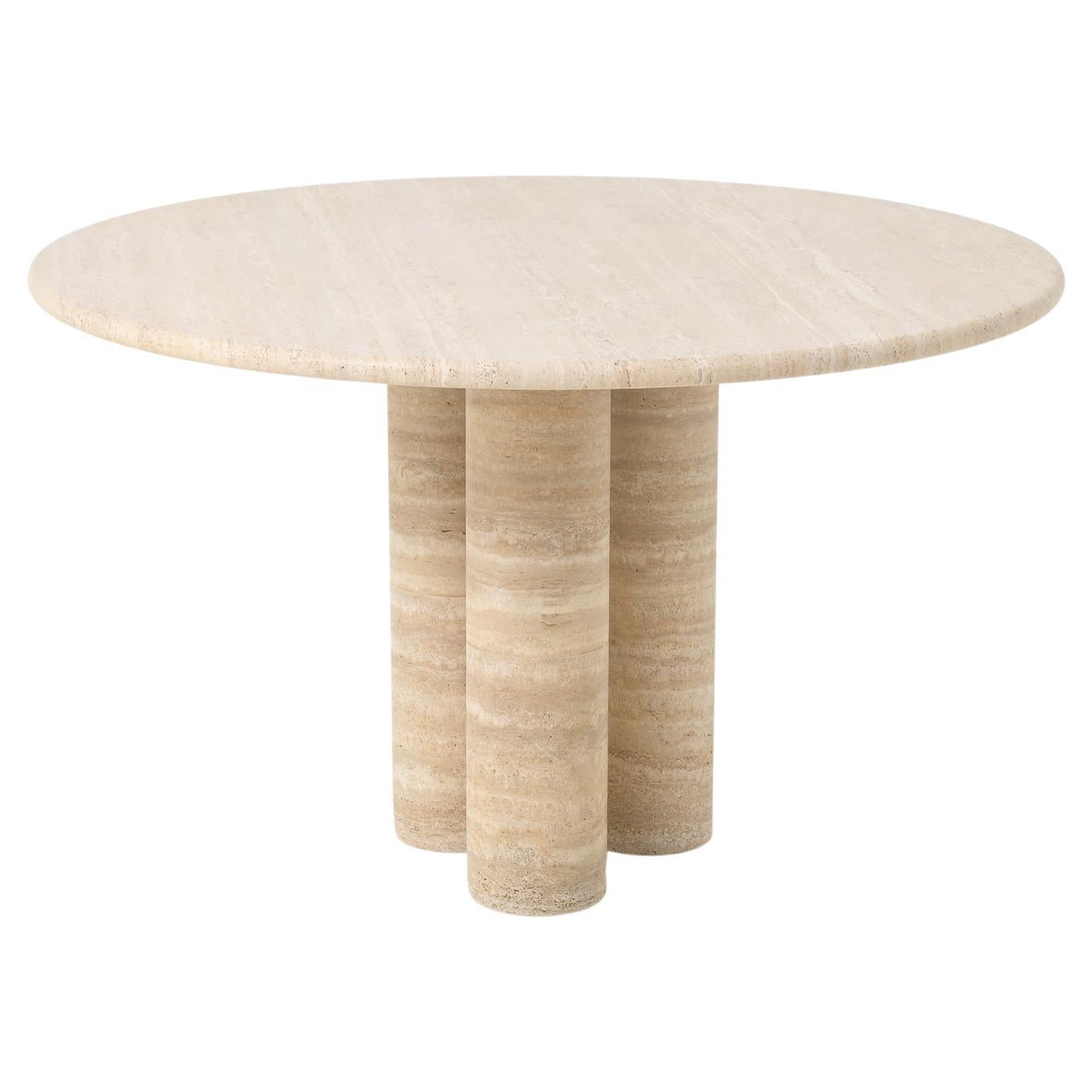 Travertine dining table "Il Colonnato" Mario Bellini for Cassina