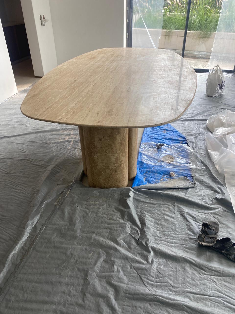 pill shape dining table