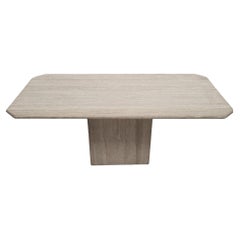 Travertine Dining Table Or Work Desk, 1970s