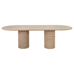Travertine Dining Table - Travertine Stone Table - Marble Dining Room Table