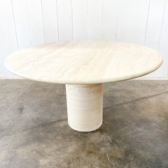 Travertin-Esstisch Up & Up Italien 1970er Jahre Selten