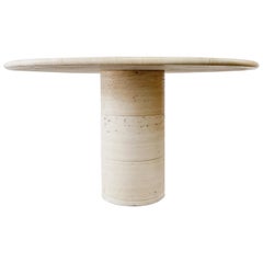 Travertine Dining Table Up & Up Italy 1970s Rare
