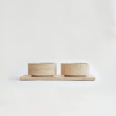Travertine Dog Bowl XL  Limited Edition