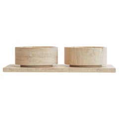 Travertine Dog Bowl XL  Limited Edition