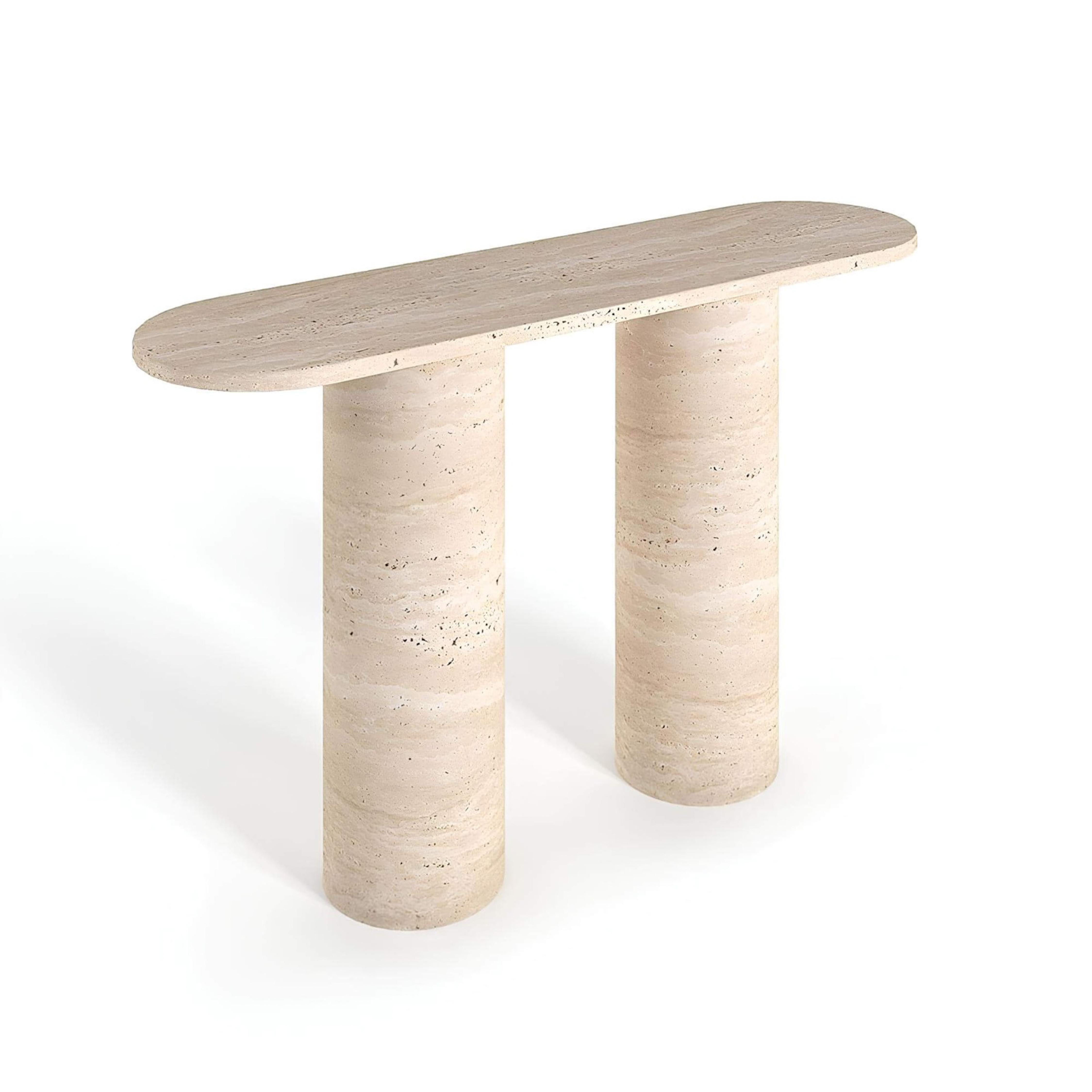 Mesa de entrada de travertino - Mesa consola de travertino - Mesa de recibidor de travertino Artes y manualidades en venta