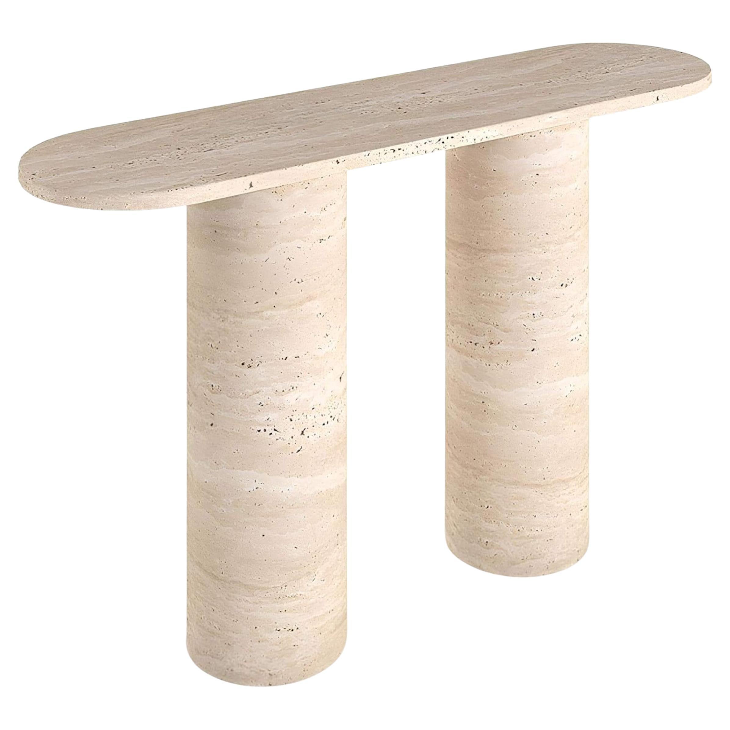 Mesa de entrada de travertino - Mesa consola de travertino - Mesa de recibidor de travertino en venta