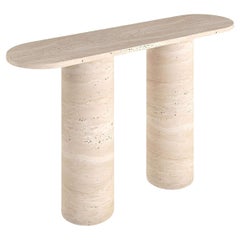 Travertine Entry Table - Travertine Console Table - Travertine Hallway Table