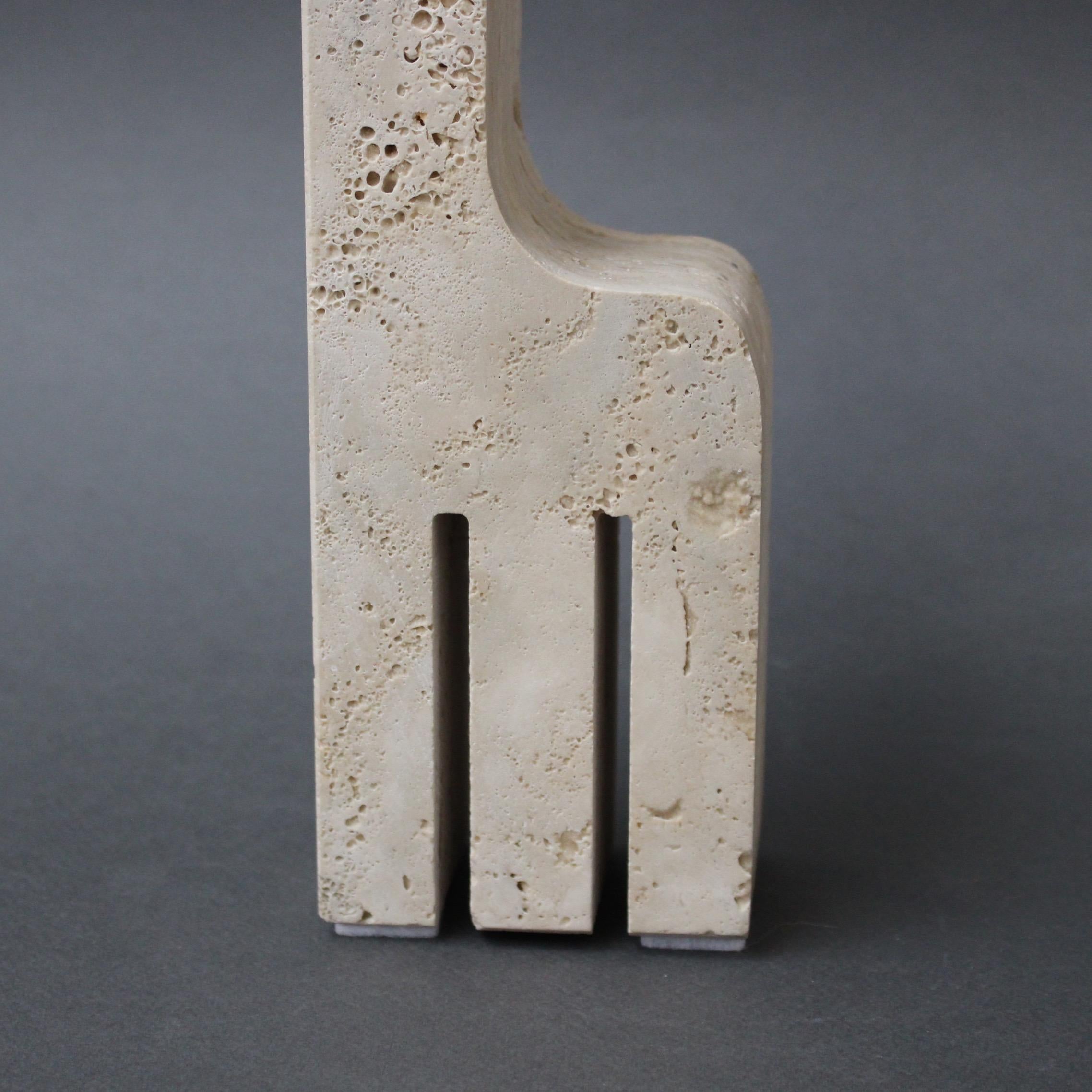 Travertine Giraffe Table Sculpture by Mannelli Bros of Florence, Italy c. 1970s 3