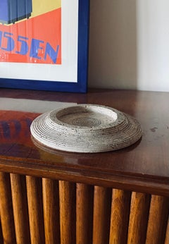Travertine grooved vide poche / ashtray, Cerri Nestore, Italy, 1970
