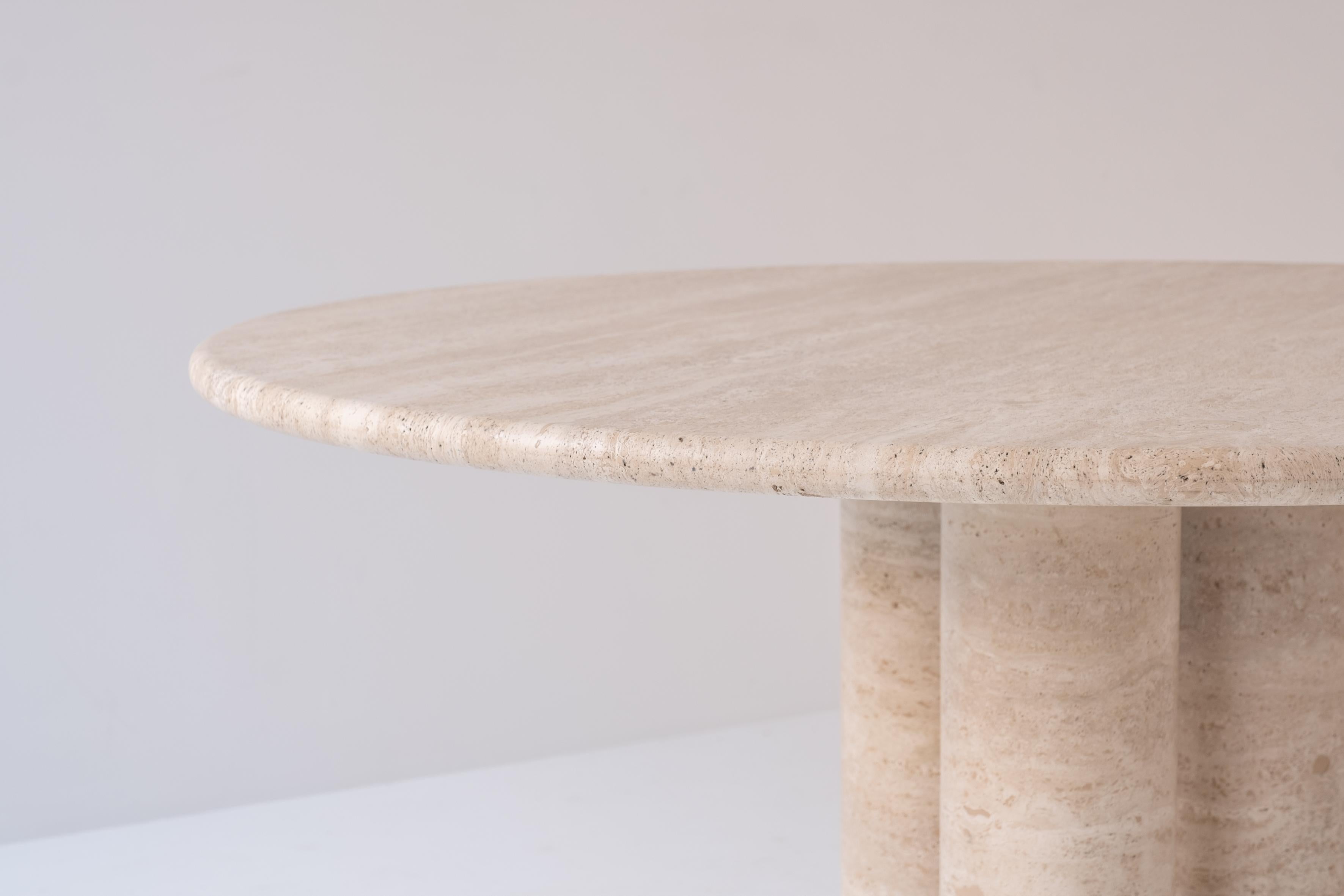 Travertine Il Colonnato Dining Table by Mario Bellini for Cassina, Italy, 1970s 3