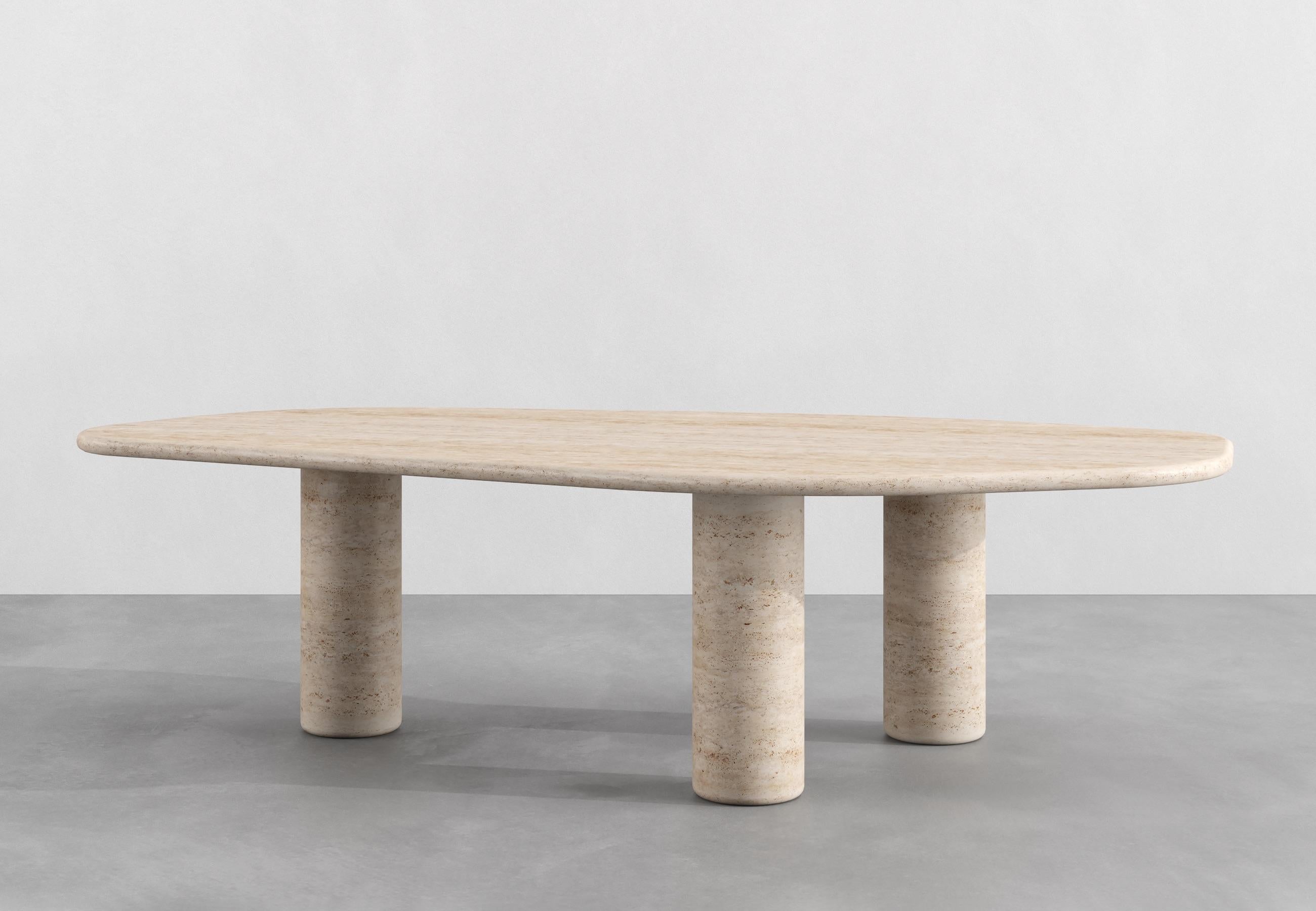 Mesa de comedor Travertino La Grande Vézère 2.0, 260 cm de largo by Armand & Francine Bohemio en venta