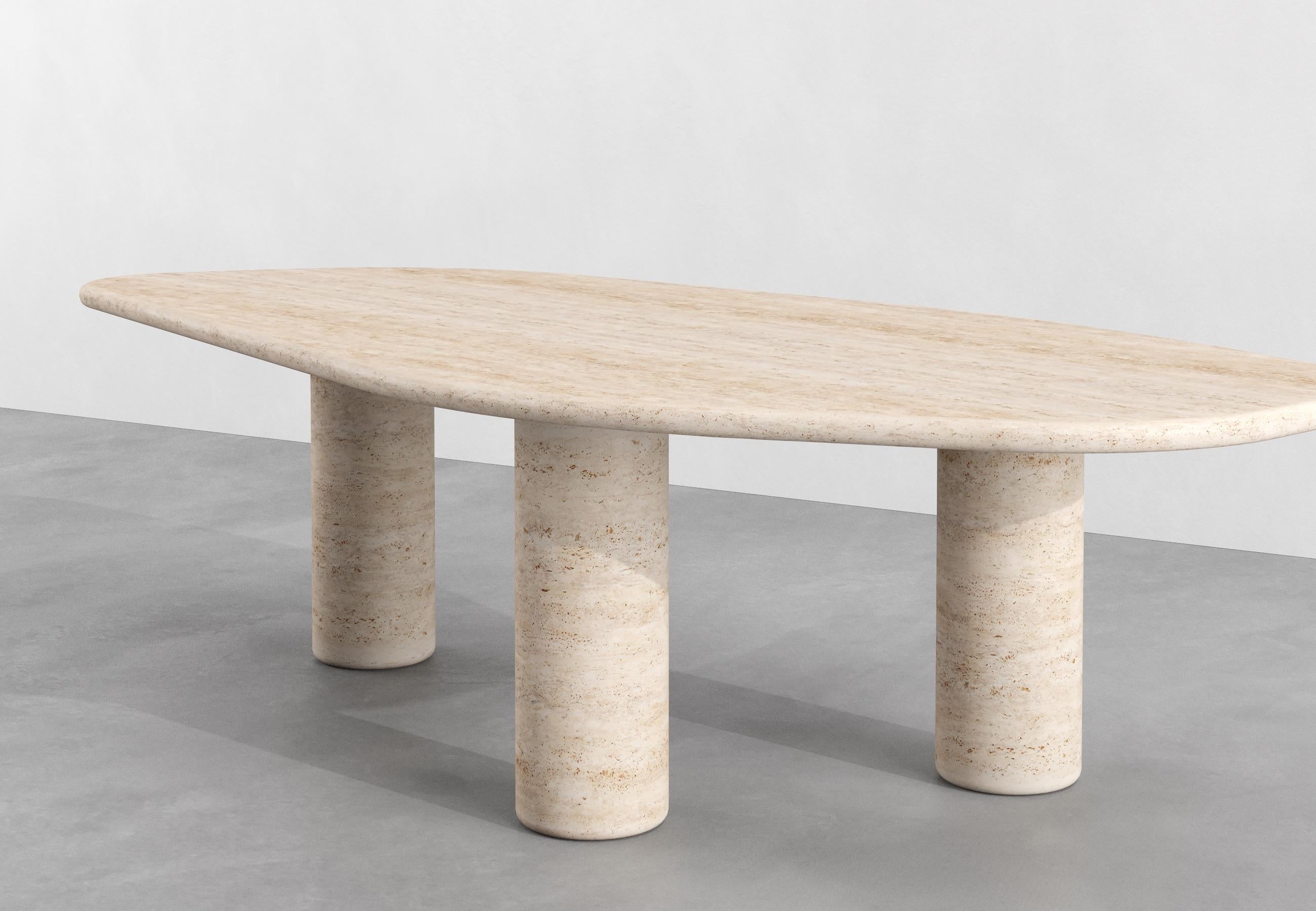 Mesa de comedor Travertino La Grande Vézère 2.0, 260 cm de largo by Armand & Francine Belga en venta