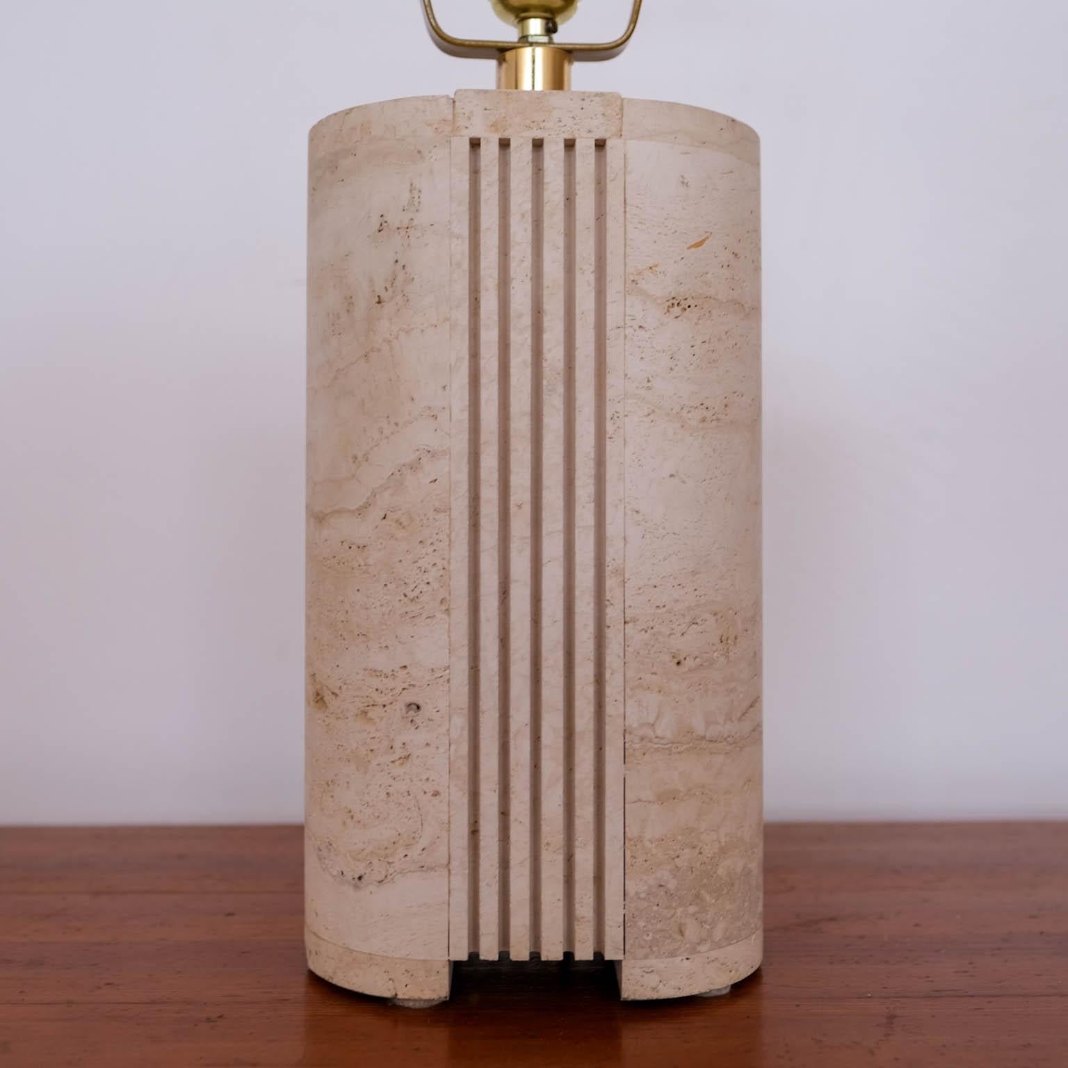 Travertine Lamp by Fratelli Manelli, Italy, 1970s For Sale 3