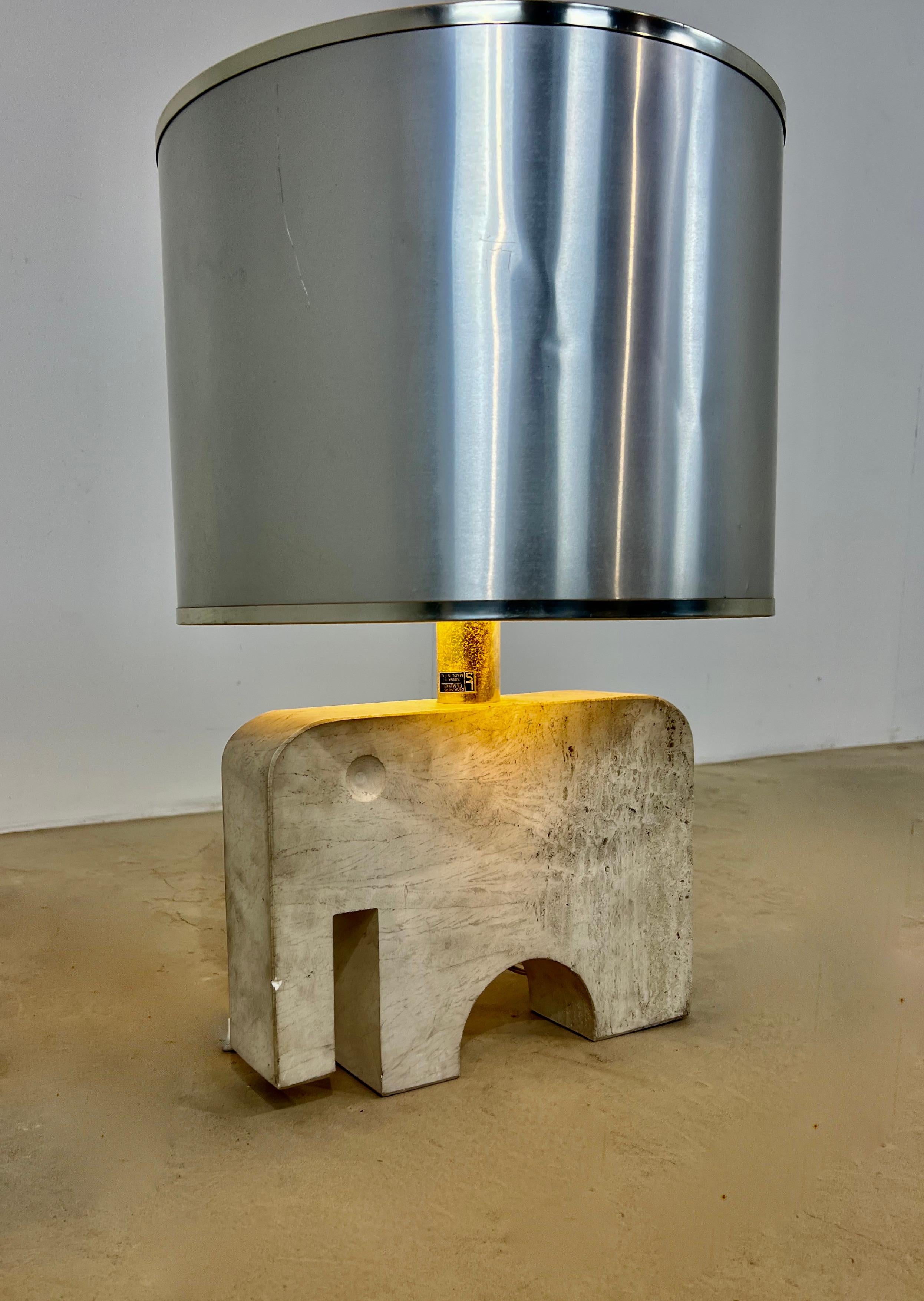 Italian Travertine Lamp by Fratelli Mannelli for Fratelli Mannelli, 1960s, Italy, 1970s