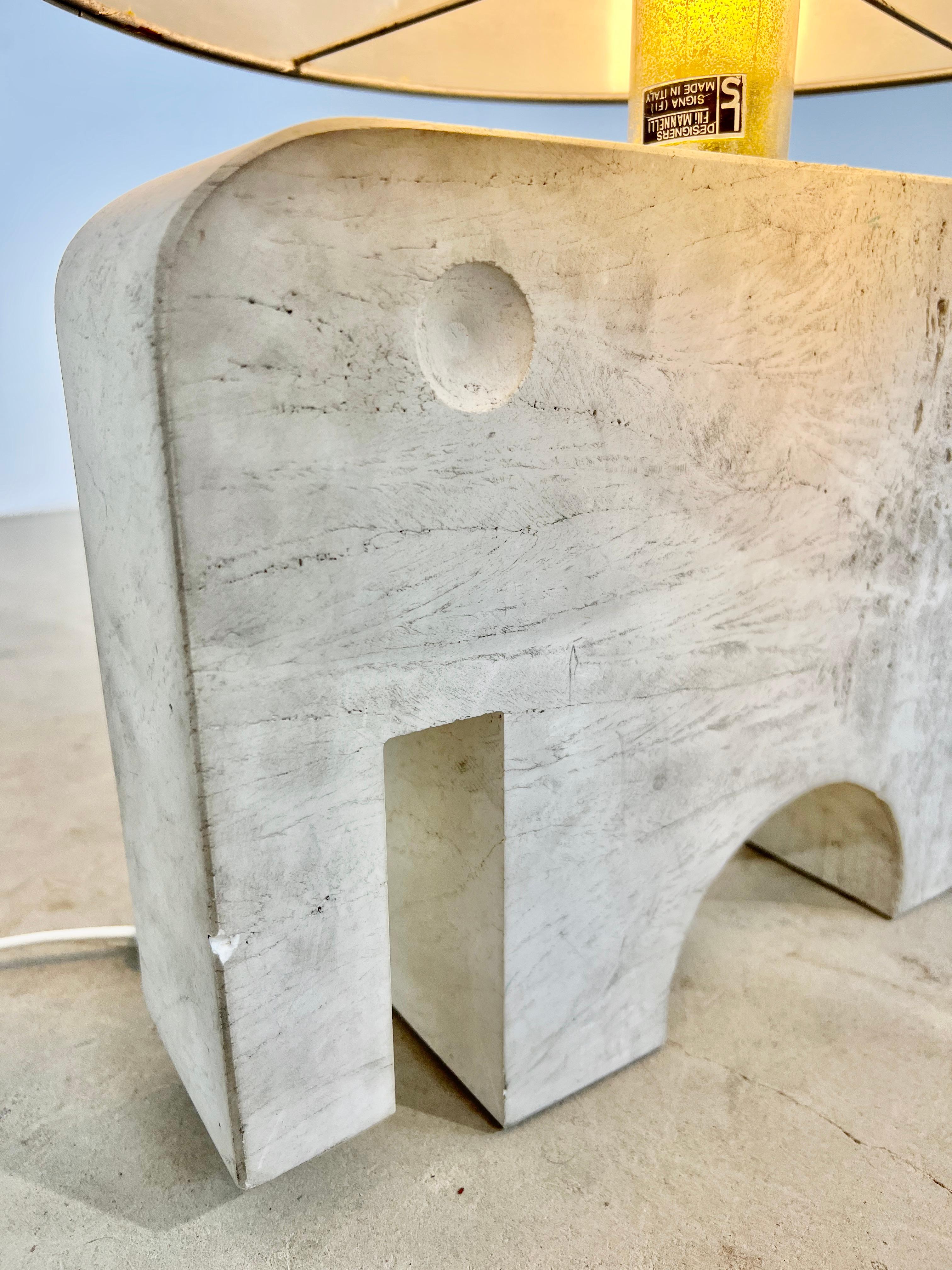 Late 20th Century Travertine Lamp by Fratelli Mannelli for Fratelli Mannelli, 1960s, Italy, 1970s