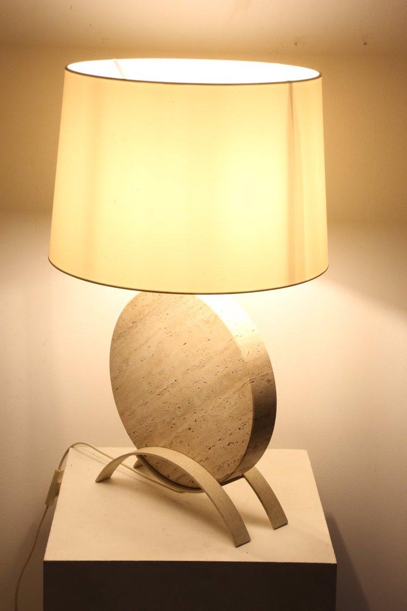 Travertine Lamp In Good Condition For Sale In London, England