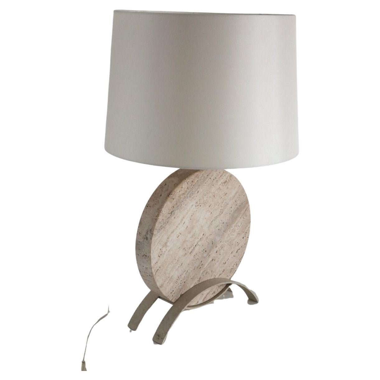 Travertine Lamp For Sale