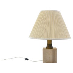 Vintage Travertine Lamp, Zonca, Italy, 1970's