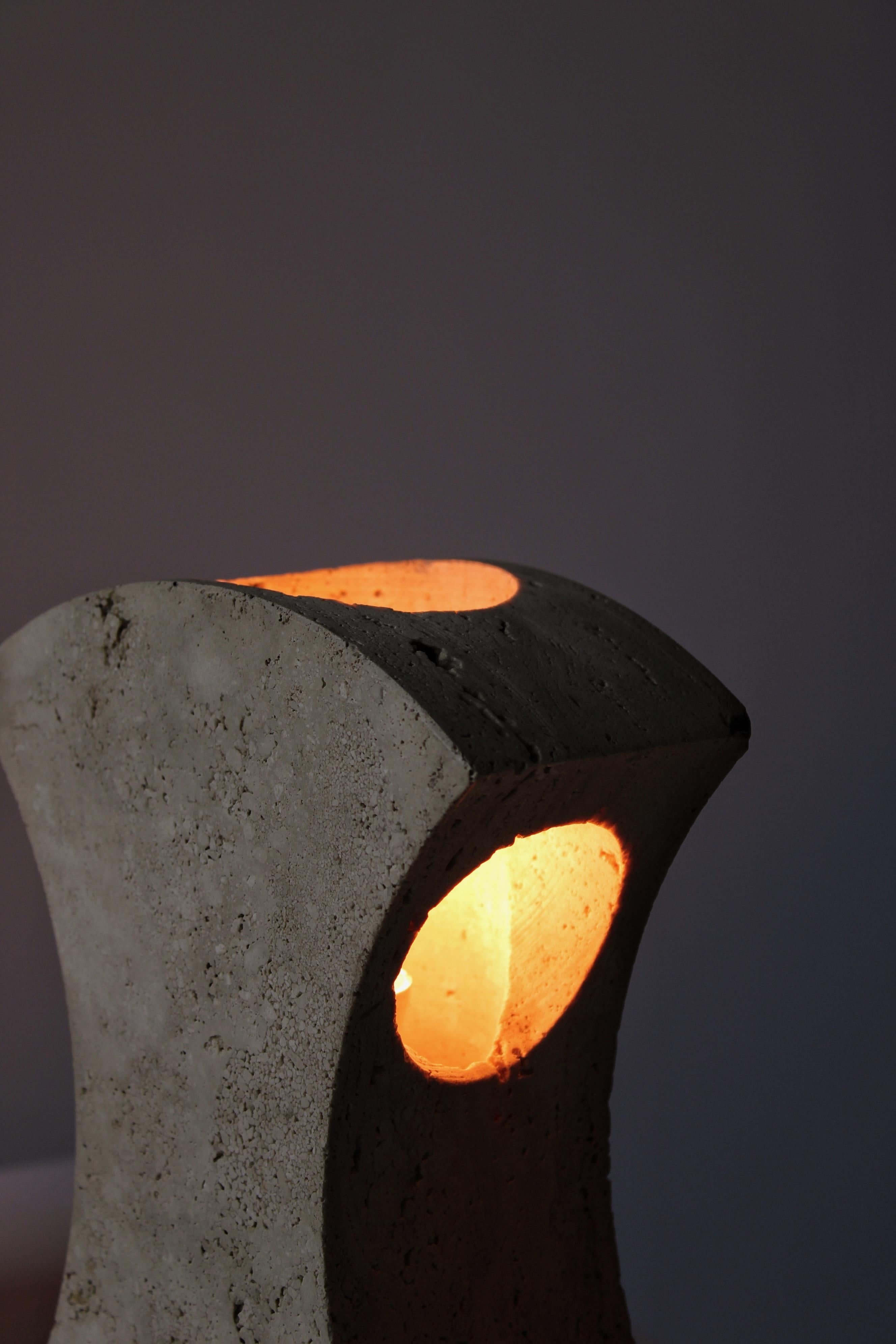 Travertine lamps by Giuliano Cesari & Enrico Panzeri for Nucleo Sormani, 1971 For Sale 4